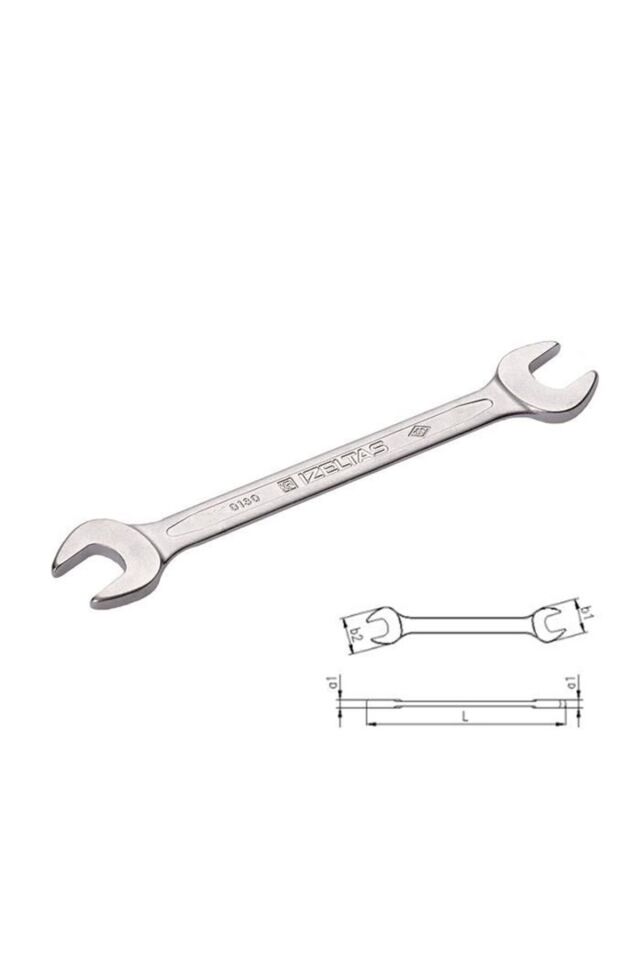 IZELTAS Çatal İki Ağız Anahtar Kısa Boy 16 x 17 mm