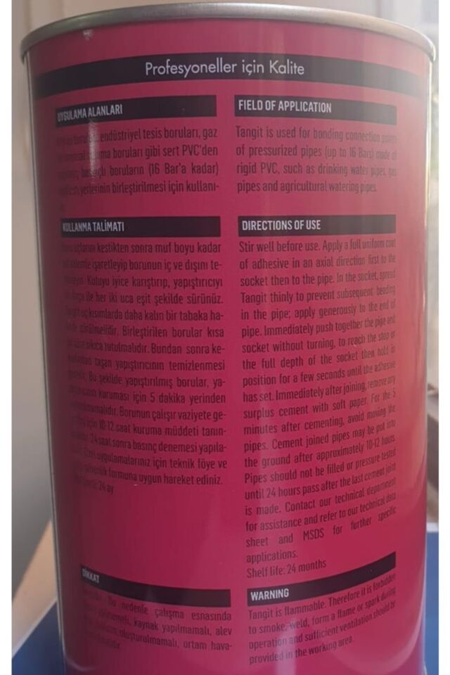 Sert Pvc Yapıştırıcı 1 Kg 1000 Gr