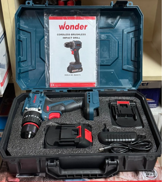 Wonder 20V Kömürsüz Darbeli Çift Akülü Matkap