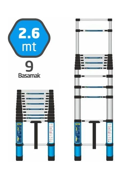 Teleskopik Merdiven 9 Basamak