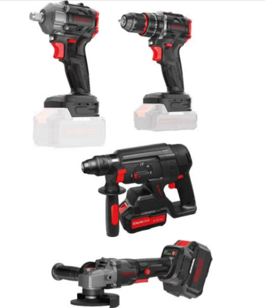 Specco Black Spark 4'lü Akülü Set 2X4.0AH (BS20V 1050 Darbeli Matkap+ BS20V-350N Somun SÖKME+BS20V-115/125A